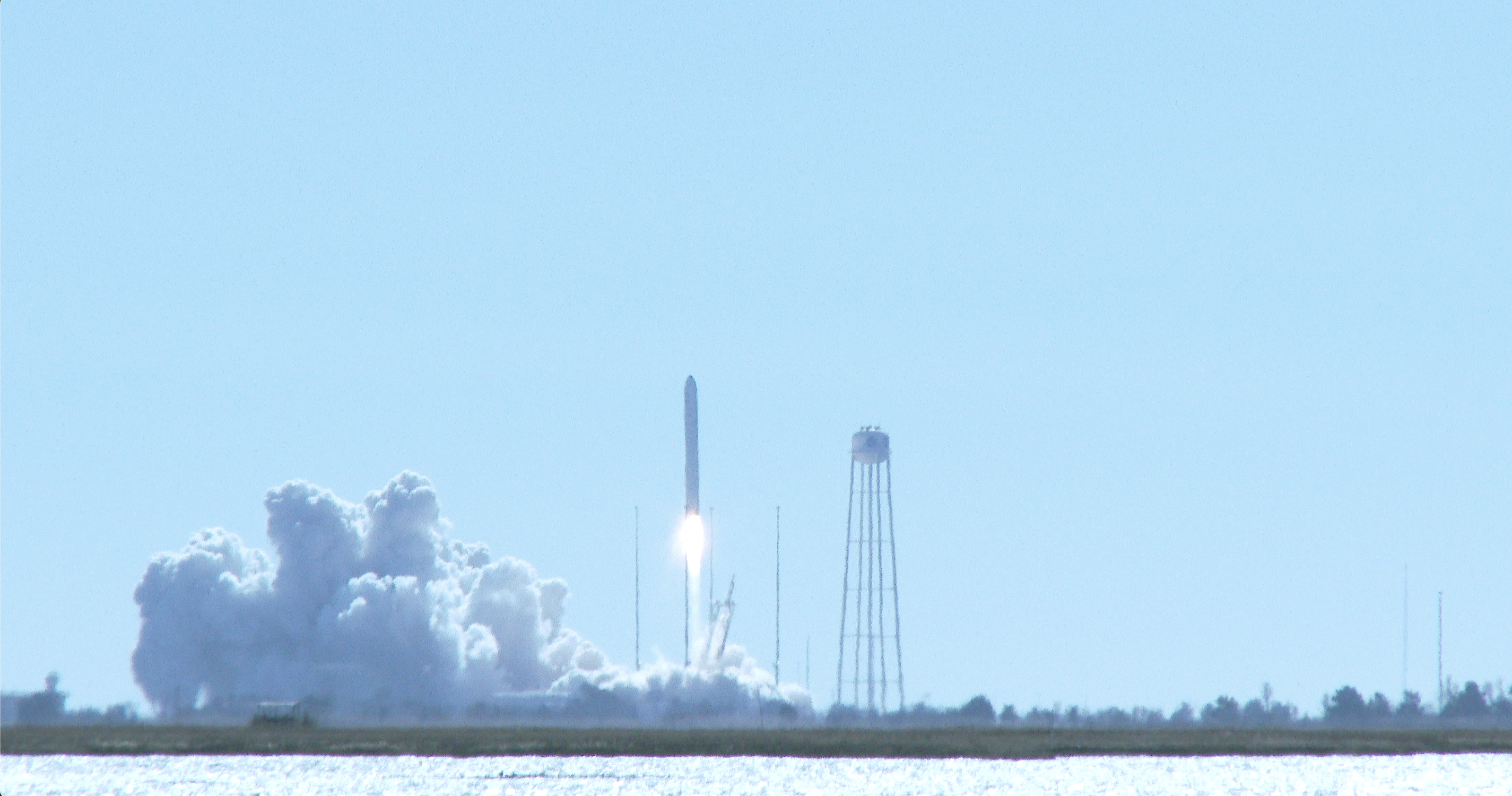 orthrop Grumman's Antares230+ rocket flew to the ISS on Saturday, Feb. 19, 2022, from the Mid-Atlantic Regional Spaceport's Pad-0A at NASA's Wallops Flight Facility on Wallops Island, Virginia